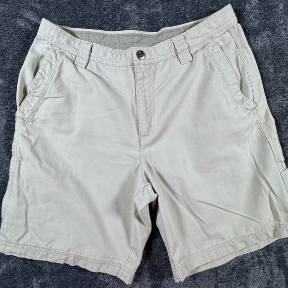 Columbia Other - Columbia Mens 34w 9L Omni-Shield Cotton Canvas Cargo Shorts Tan Khaki 1192